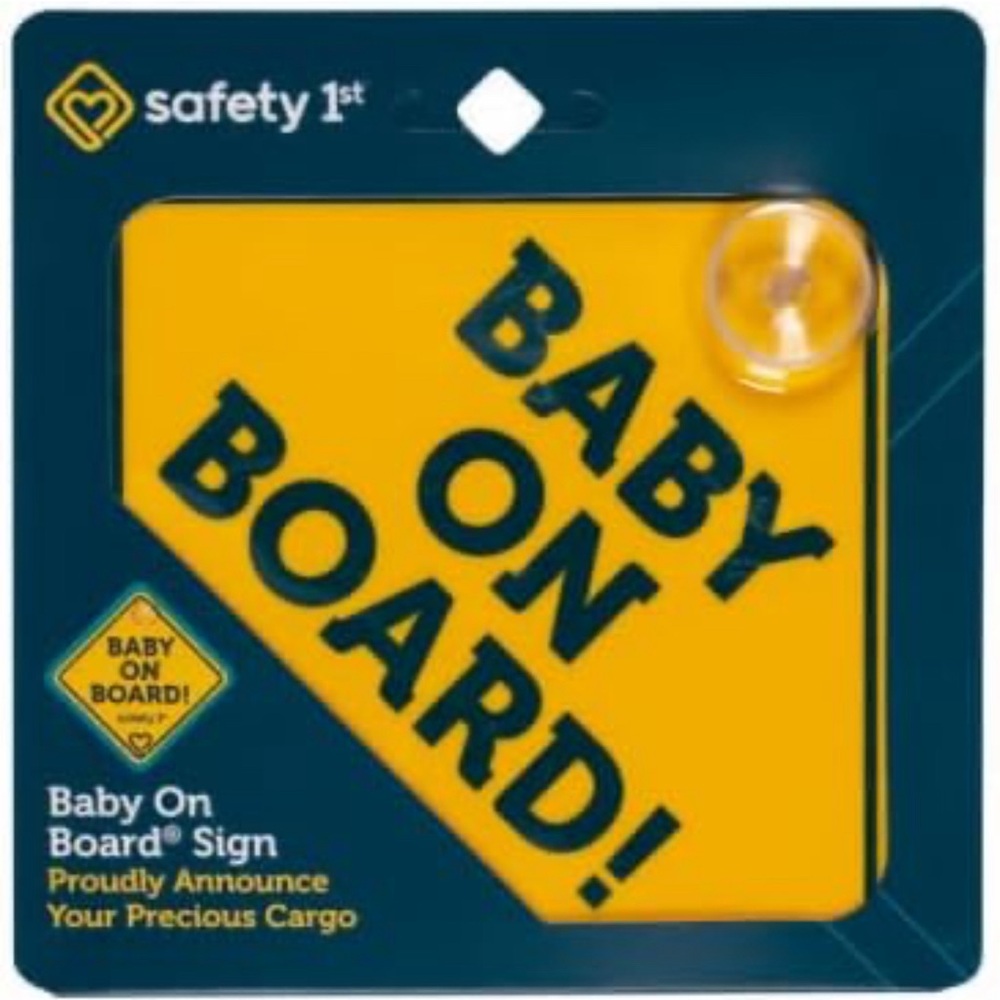 Safety 1st Baby on Board Suction Car Sign NIB